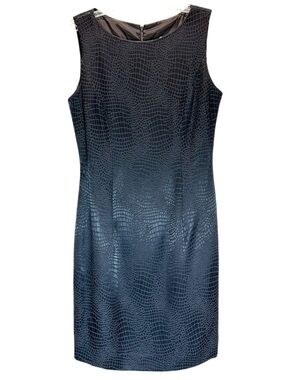 VTG En Francais by Huey Waltzer Black Sleeveless Textured Sheath Dress - Size 6